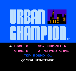 Urban Champion title screenshot